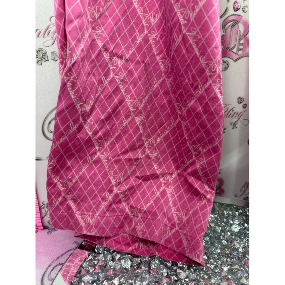 Victoria's Secret pants shiny Pink Patterned Satin Pajama Pants